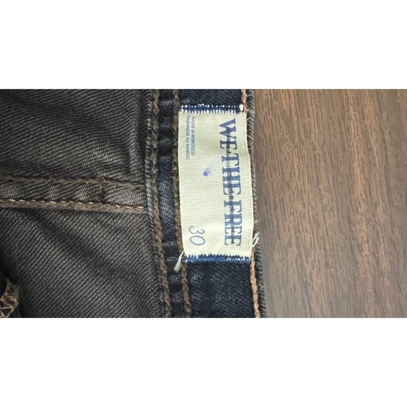 Free People NWT Piper Mid Rise Cropped Leg Pants in Black Size 30 - Picture 4 of 8